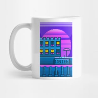 Motel Pixel Synthwave Mug